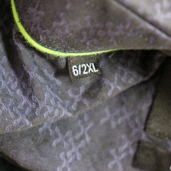 MACEOO Paris Shirt Mens 6 / 2XL* Italian Fabric Navy Blue Lime Green Accents - Picture 3 of 11